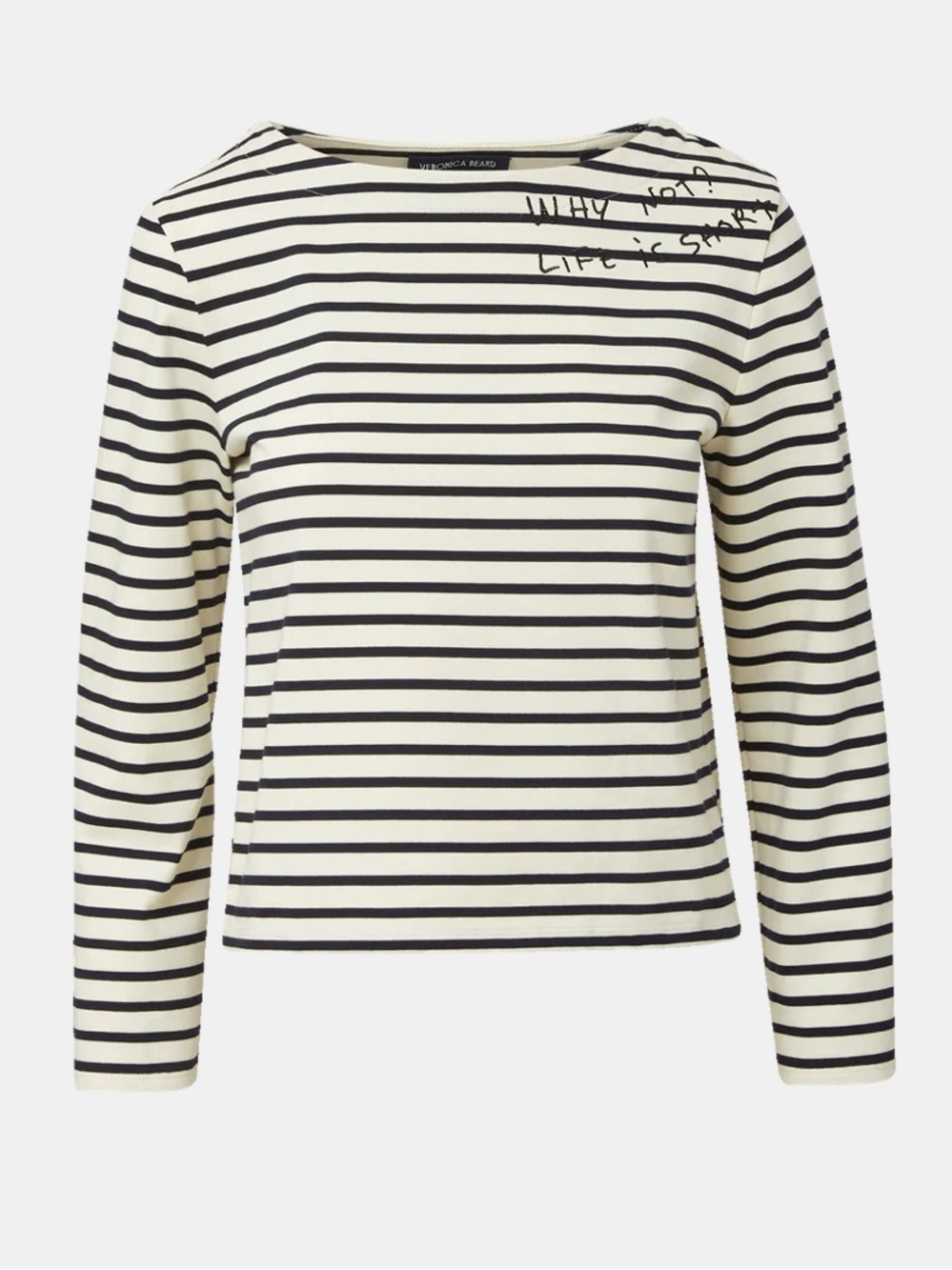 NWT Veronica Beard limited edition hovey embroidered stripe top